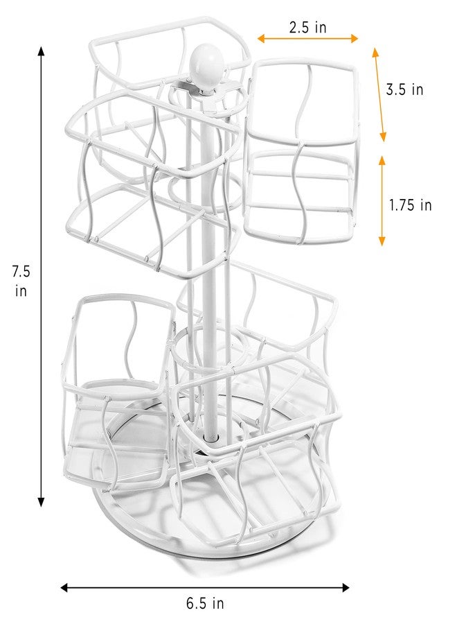 Sorbus Tea Bag Spinning Carousel - Tea Caddy Organizer for Countertop - Matcha Station Accessories - 2 Tier Revolving Storage for Pantry - Holds Up to 60 Large Tea Bags - Image 2