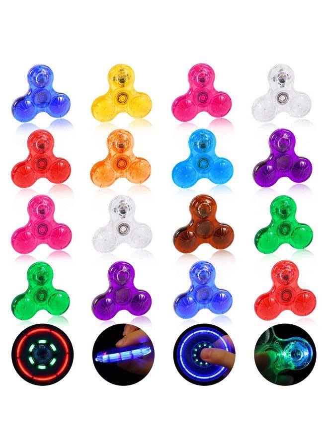 GIGILLI Mini Fidget Spinners 16 Pcs Led Light Up Fidget Spinners For Kids 412 Party Favors Goodie Bag Stuffers Glow In The Dark Party Supplies Classroom Prizes Return Gifts - Image 1