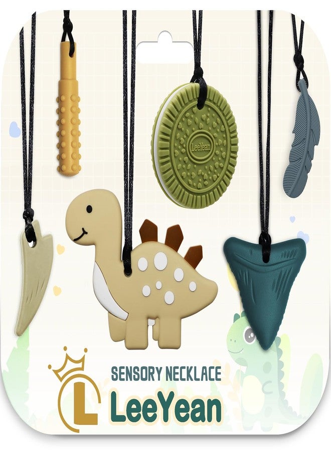 LeeYean Chew Necklaces for Sensory Kids, Chewy Necklace Sensory Toys for Autism, ADHD, SPD, Reduces Chewing Fidgeting, Silicone Oral Motor Therapy Toys for Boys, Girls (6 Pack) - Image 1