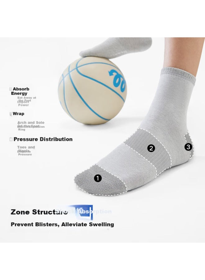 HLA Hailan Home "Cloud Cotton" Men'S Socks 25 New Mid-Tube Cotton 10A Antibacterial Shock-Absorbing Sports Leisure Mid-Length Socks 5 Pairs - Image 3