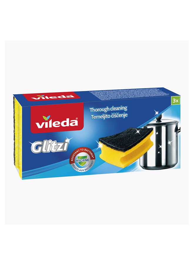 Vileda 3-Piece Glitzi Crystal Sponge Set 12 x 4.6 x 4.6 cm - Image 1