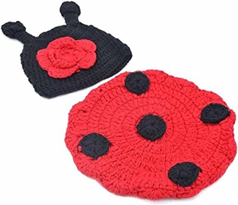 Vedory Newborn Baby Photography Props Boy Girls Photo Shoot Props Outfits Crochet Knitted Costume Unisex Cute Infant Hat Pants - Image 1