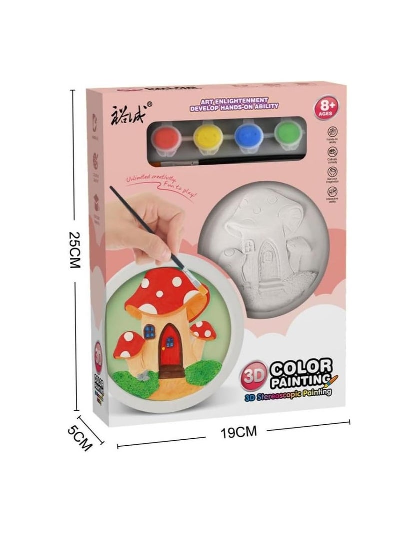 UKR Paint Toy Craft Kits for Kids – Mushroom House Creativity Set for Fun and Imaginative Painting Projects - Image 3