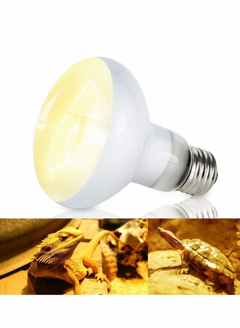 سيوسي Heat Lamp, Basking Bulb for Bearded Dragon, UVA Reptile Heat Lamp Bulbs for Pet/Amphibian, Basking Spot Heat Lamps for Turtle Tank Bearded Dragon, White Daylight Bulb for Lizard/Hedgehogs - Image 1