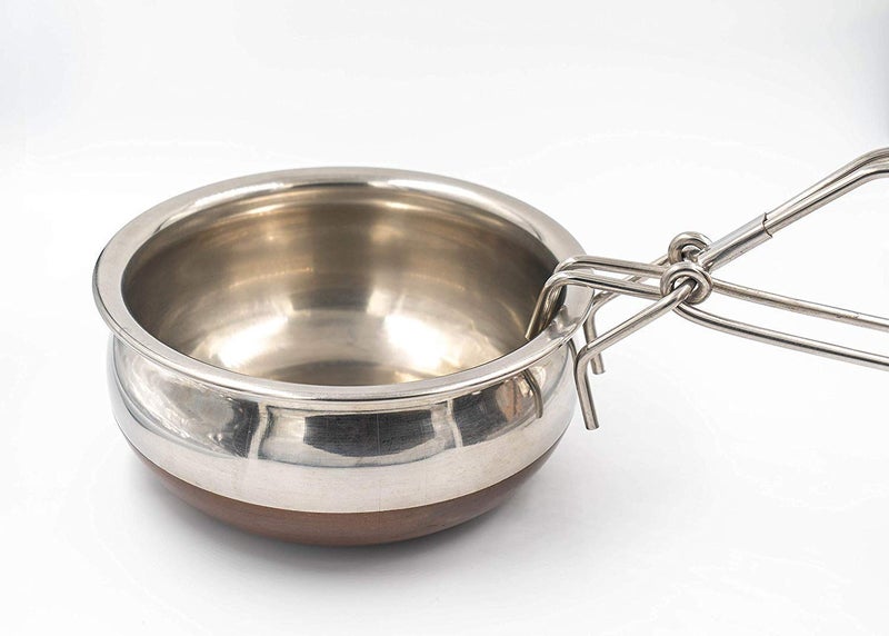 Laxmi Kitchenwere Stainless Steel Pakkad Kitchen Wired Tong Pakkad Sandasi Pincer Sansi Utensil Holder with Handle Smart Kitchen Tool Pack of 1 Wired Tong - Image 3