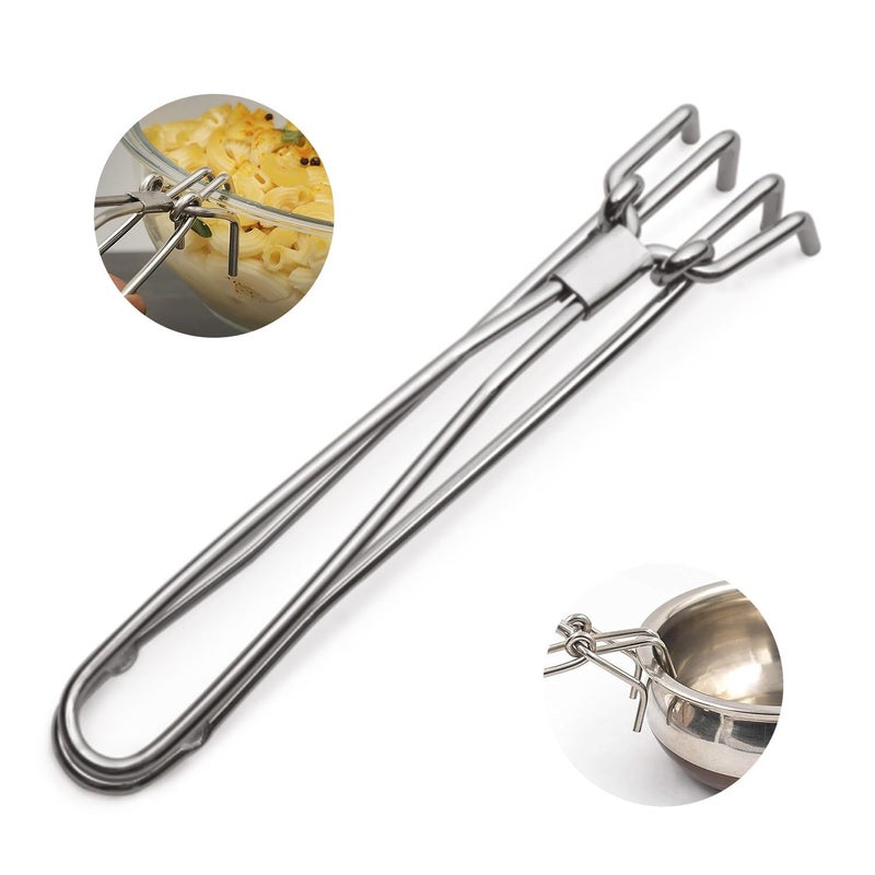 Laxmi Kitchenwere Stainless Steel Pakkad Kitchen Wired Tong Pakkad Sandasi Pincer Sansi Utensil Holder with Handle Smart Kitchen Tool Pack of 1 Wired Tong - Image 2