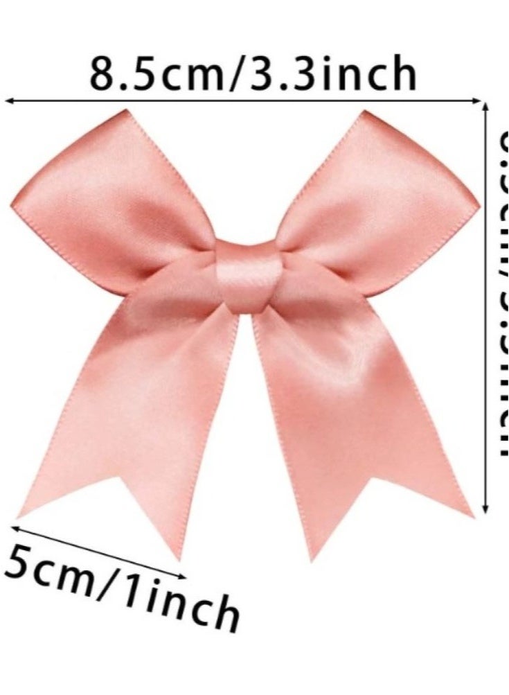 Pink Rose satin bow ribbon to decorate boxes and gifts for baby showers and birthdays, 25 pieces - Image 4