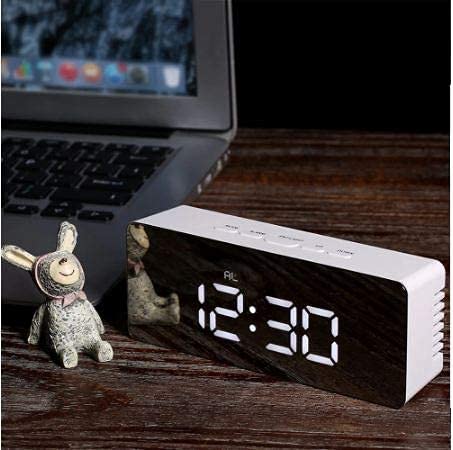 PXBQ PXBQ Digital Smart Back Light Table Mirror Alarm Clock with Sensor Date and Temperature for Office Home Bedroom Travel Digital Watch Home Table Clocks Smart Clock Mirror Clock Office Table ClockDesk  - Image 3