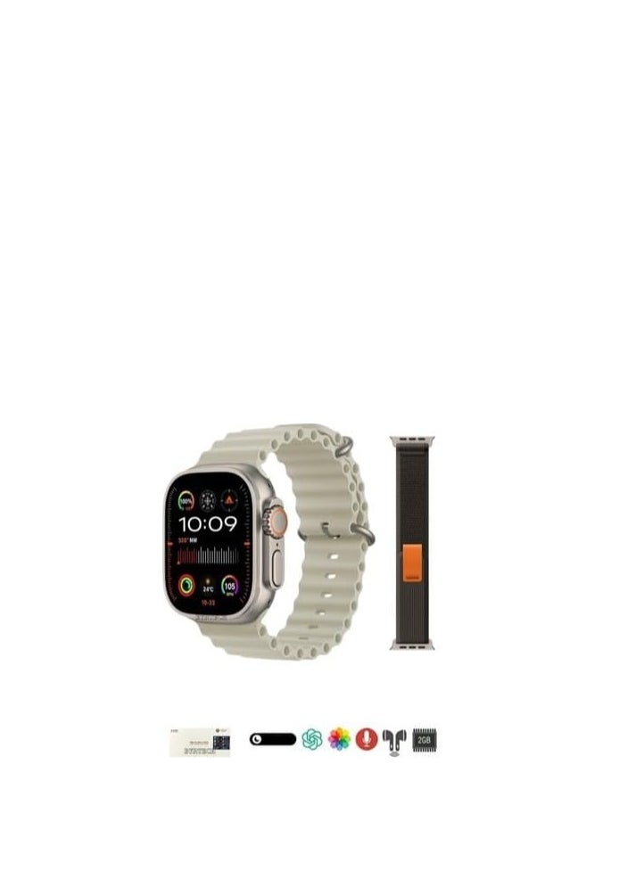 هونج كونج ساعة HK9 ULTRA 2 الذكية سلسلة 9 Wearfit Pro 49mm سوبر أموليد - مع حزامين (سيليكون وقماش) - (رمادي)  - Image 5