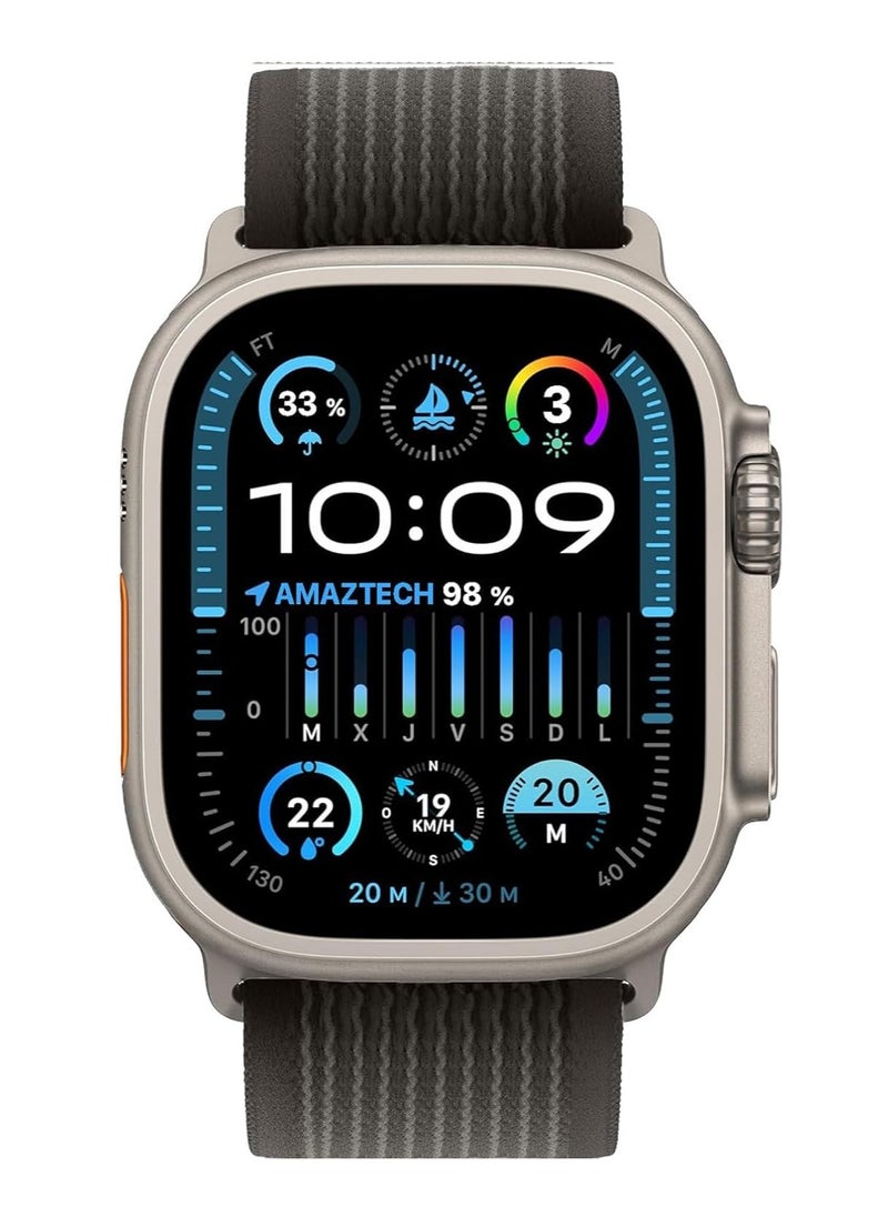 هونج كونج - ساعة HK9 ULTRA 2 الذكية سلسلة 9 Wearfit Pro 49mm سوبر أموليد - مع حزامين (سيليكون وقماش) - (رمادي) - Image 1