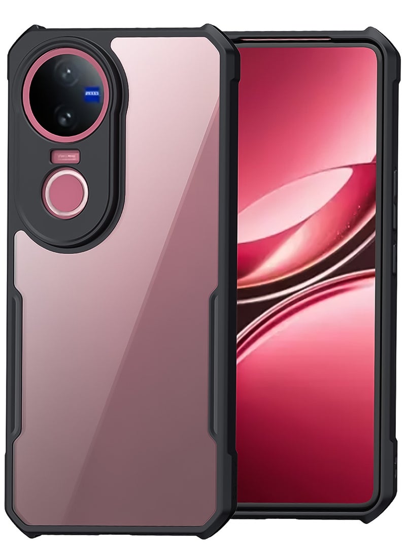 غطاء لهاتف Vivo V50، حماية عدسة الكاميرا، غطاء خلفي مع حاجز صدمات TPU+PC، حقيبة هاتف شفافة مضادة للاصفرار بتصميم نحيف - Image 1