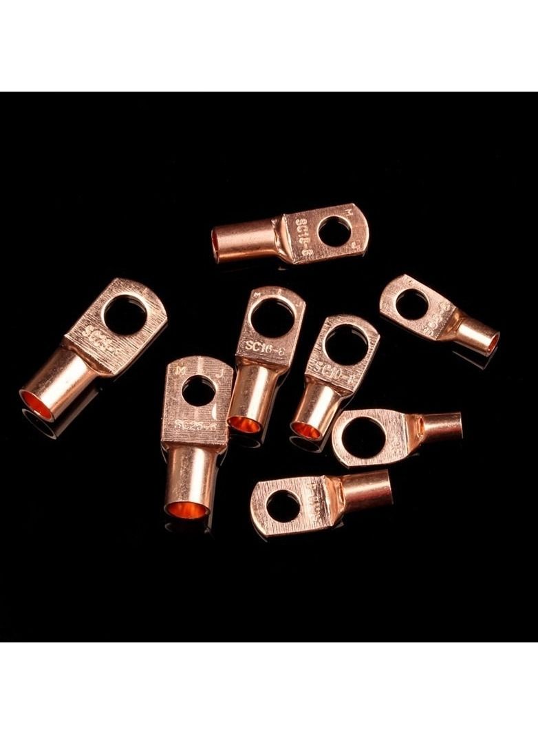 Generic 60PCS/Set Automotive Brass Ring Terminal Lug Connector Ring SC6 25 Copper Connector Bare Cable Voltage Terminal Connector Kit  - Image 4
