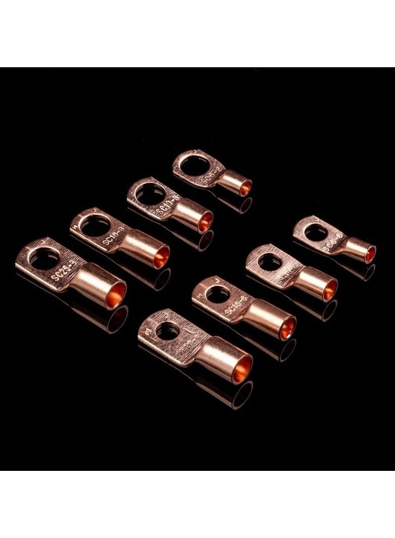 Generic 60PCS/Set Automotive Brass Ring Terminal Lug Connector Ring SC6 25 Copper Connector Bare Cable Voltage Terminal Connector Kit  - Image 5