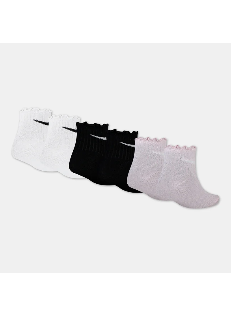 Nike Kids' Lettuce Welt Ankle Socks (3 Pairs)
