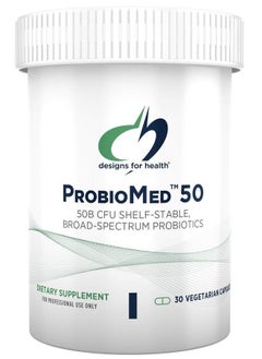 Probiomed 50 Probiotics For Digestive Health 10 Strains With Lactobacillus Acidophilus Probiotic + Lactobacillus Rhamnosus Gut Health + Immune Support Supplement (30 Caps)
