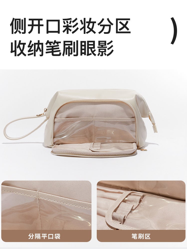 Yunduo Cosmetic Bag Women'S Portable Large Capacity Transparent Dry And Wet Separation Cosmetic Bag Travel Storage Bag - Image 5