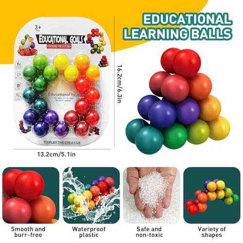 rytopt Fidget Balls Fidget Toys Adults Sensory Toys for Kids with Autism Educational Ball for Travel Toys Christmas Valentines Easter Stocking Stuffers Party Favors - Image 5