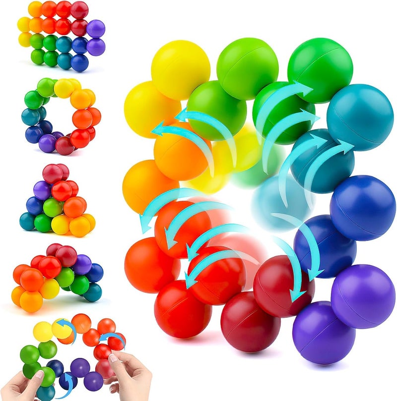 rytopt Fidget Balls Fidget Toys Adults Sensory Toys for Kids with Autism Educational Ball for Travel Toys Christmas Valentines Easter Stocking Stuffers Party Favors - Image 3
