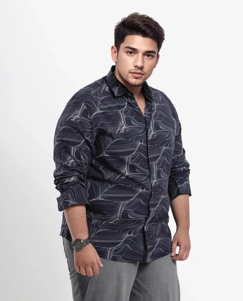 Rare Rabbit Men's Smart Flowy Print Shirt