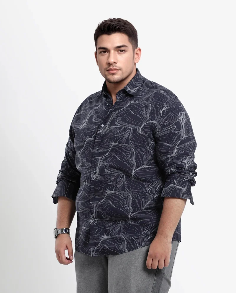 Rare Rabbit Men's Smart Flowy Print Shirt