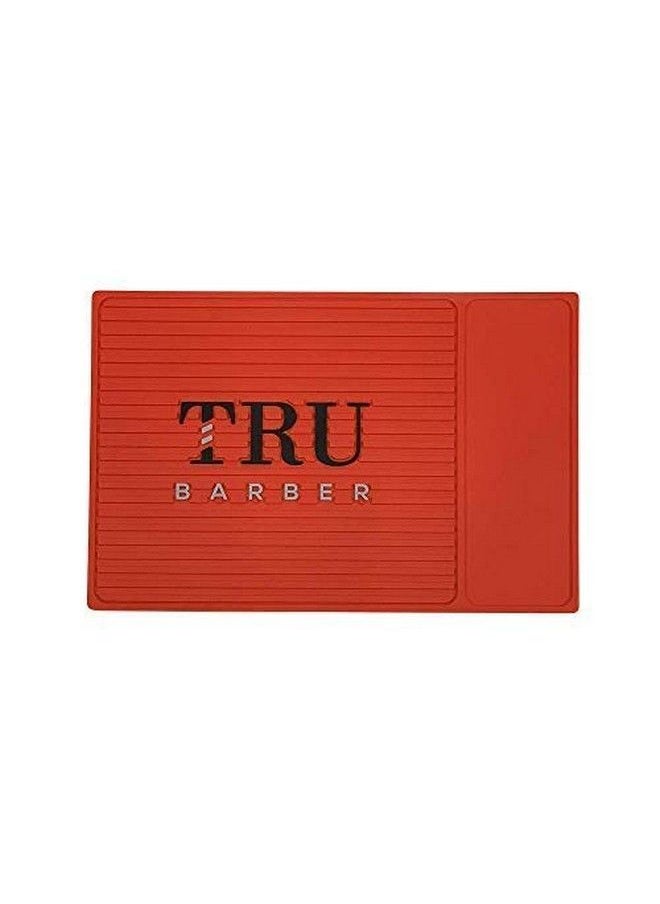 TRU BARBER Organizer Mat 14”X 9” (Red) Flexible Pvc Station Mat Professional Mat Salon And Barbershop Work Station Pads Beauty Salon Tools Hairstylist Counter Mat For Clippers Anti Slip  - Image 5