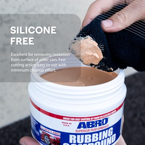 ABRO Superior Performance 10 oz. Rubbing Compound for Oxidized Finishes, Shine, Smooth, Reflect, Clean, Scratch Remover for Vehicles - Image 3