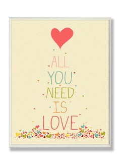Stupell Industries The Kids Room By Stupell All You Need Is Love Rectangle Wall Plaque 11 X 0.5 X 15 Proudly Made In Usa  - Image 2