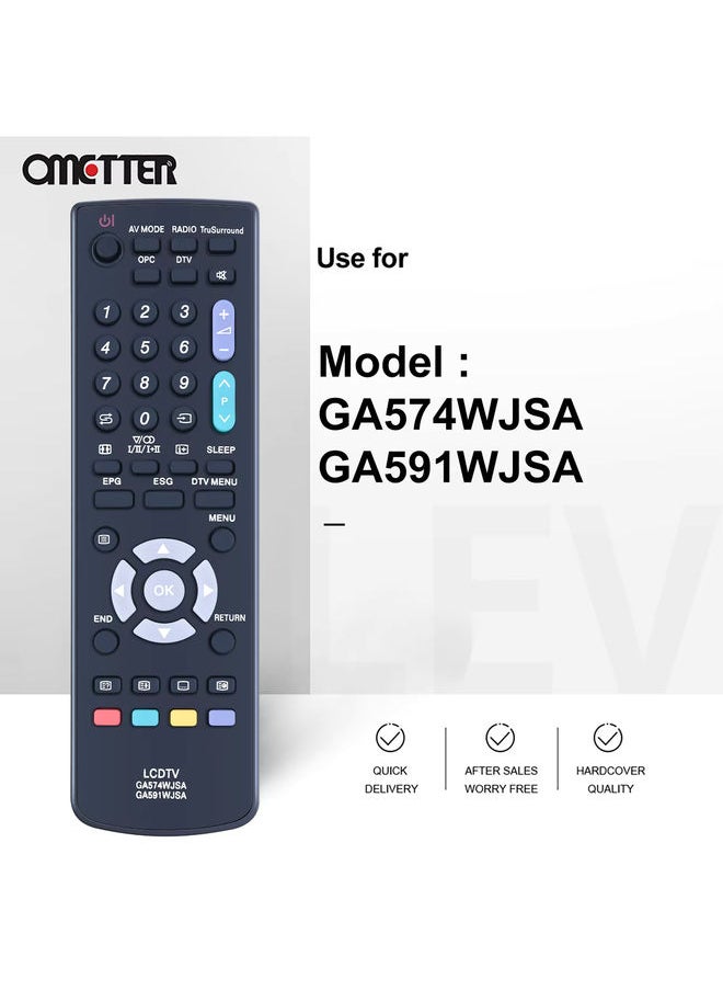 OMETTER - New GA574WJSA GA591WJSA Fit for Sharp TV Remote Control LC-26AD5E-BK LC32AD5E LC-32DH65E LC-32WD1E LC-32WT1E - Image 1