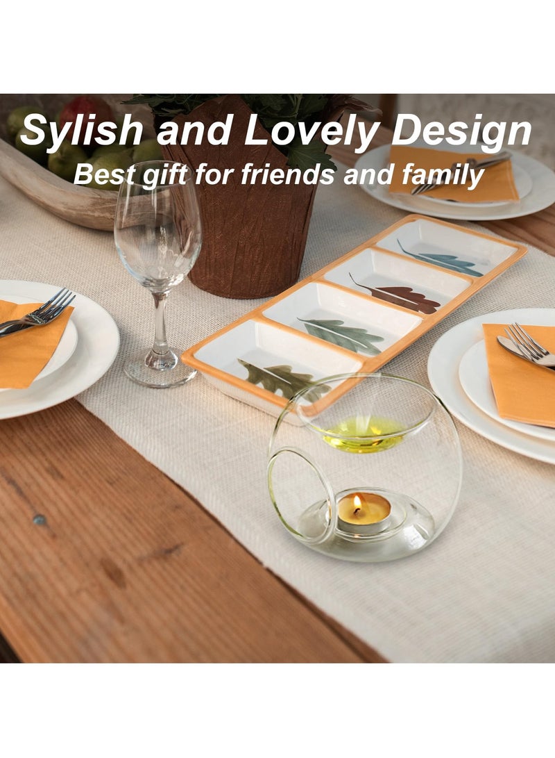 Barakah موقد زيت زجاجي، دافئ زيت أساسي للروائح، حامل شمع شفاف، مثالي لتزيين المنزل وغرفة النوم - Image 4