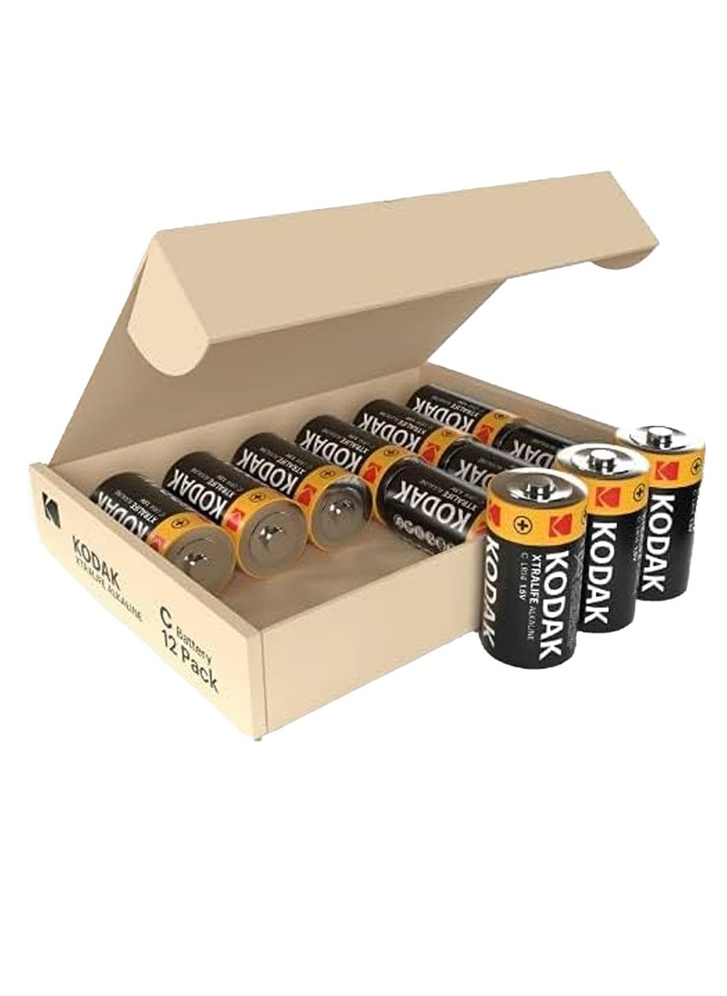 Kodak - Kodak | C Cell Batteries | Size C Type | LR14 Alkaline | 1.5V | 12 Pack - Image 1