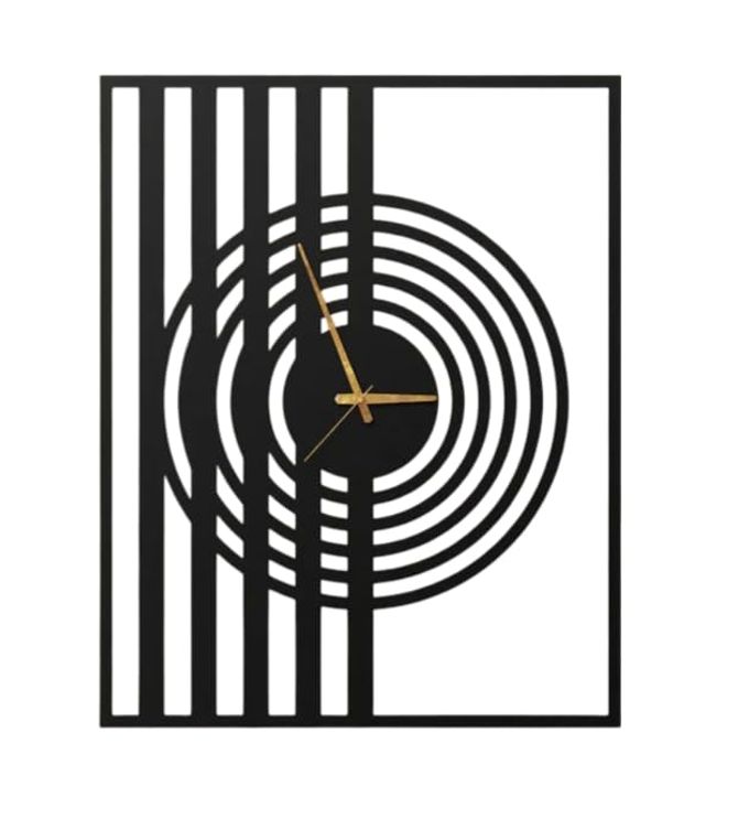 MATERIAL METAL WALL CLOCK BIG SIZE WALL CLOCK MODERN CLOCKS FOR LIVING ROOM STYLISH WALL CLOCKS FOR HOME DECORATION DESIGNER WALL CLOCK40 CM BLACK DA10