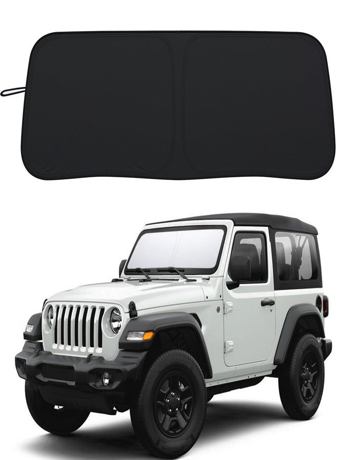 PIMCAR Car Windshield Sunshade Front Window Shade Sun Visor with Storage Pouch Compatible with 2018-2024 Wrangler JL JLU & 2020-2024 Gladiator - Image 1