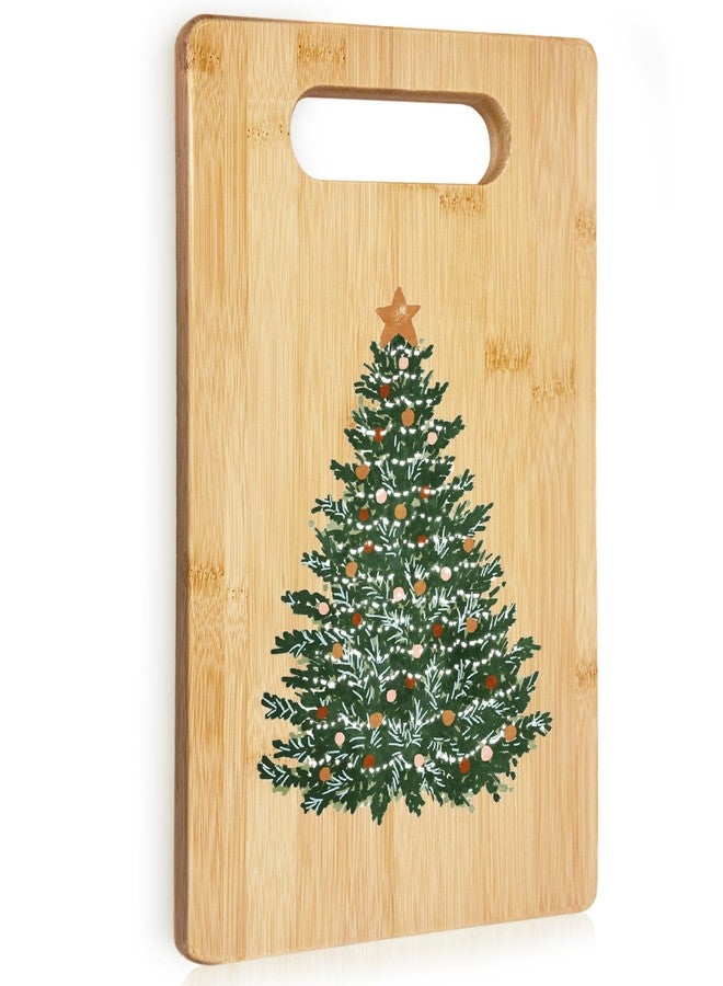 RYYCDOI Christmas Tree Cutting Chopping Board for Kitchen, Winter Christmas Kitchen Decor, Holiday Winter Xmas Tree Boo Bamboo Cutting Boards for Friends Family Party Hostess - Image 1