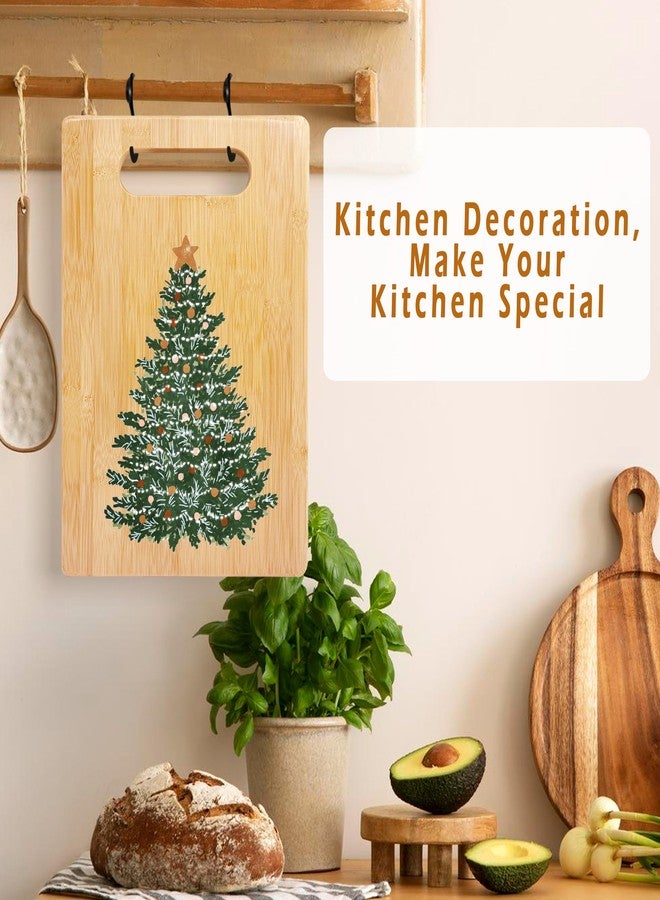 RYYCDOI Christmas Tree Cutting Chopping Board for Kitchen, Winter Christmas Kitchen Decor, Holiday Winter Xmas Tree Boo Bamboo Cutting Boards for Friends Family Party Hostess - Image 5