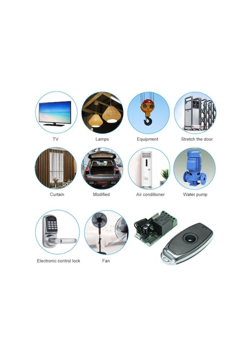 مجموعة مفاتيح التحكم عن بعد: 433MHz DC 12V - لوحة استقبال عالية التوافق مع تثبيت سهل للاستخدام بالتحكم عن بعد العام - Image 3