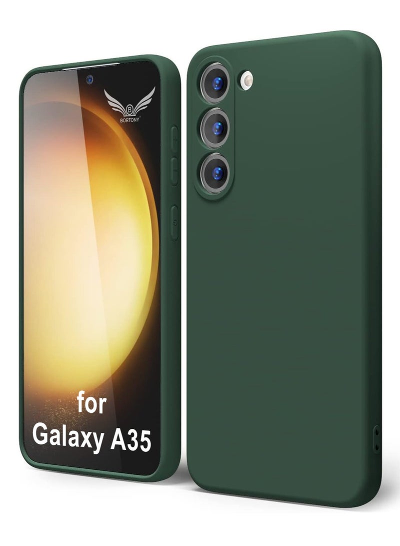 BORTONY Samsung Galaxy A35 Case Cover Flexible Soft Silicone Slim Fit Case for Galaxy A35 Anti Scratch with Inside Microfiber Lining Shockproof Protective Phone Case for Galaxy A35 Case 6.6 inch - Image 1