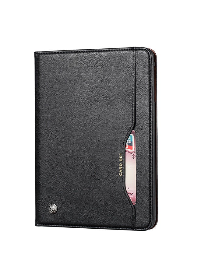 NIBEMINENT Protective Flip Case Cover With Wallet Card Slot For Samsung Galaxy Tab A 10.1-inch 2019 T515 / T510 Black  - Image 1