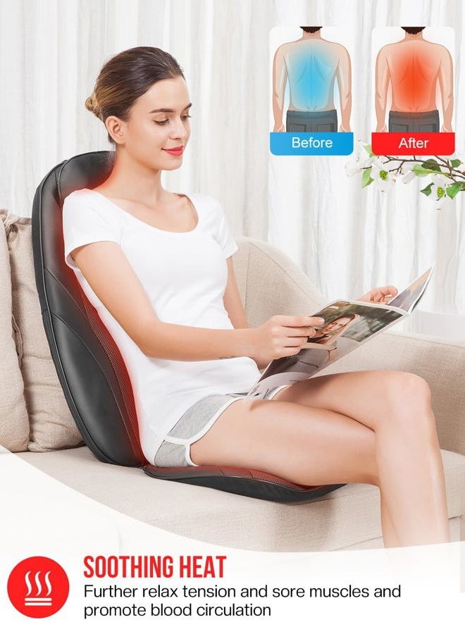 Snailax Back Massager with Soothing Heat, Gifts for Men, Women, Electric Deep Tissue Kneading Full Body Massage Chair for Back Pain, Home, Office Use, App Control - Image 4
