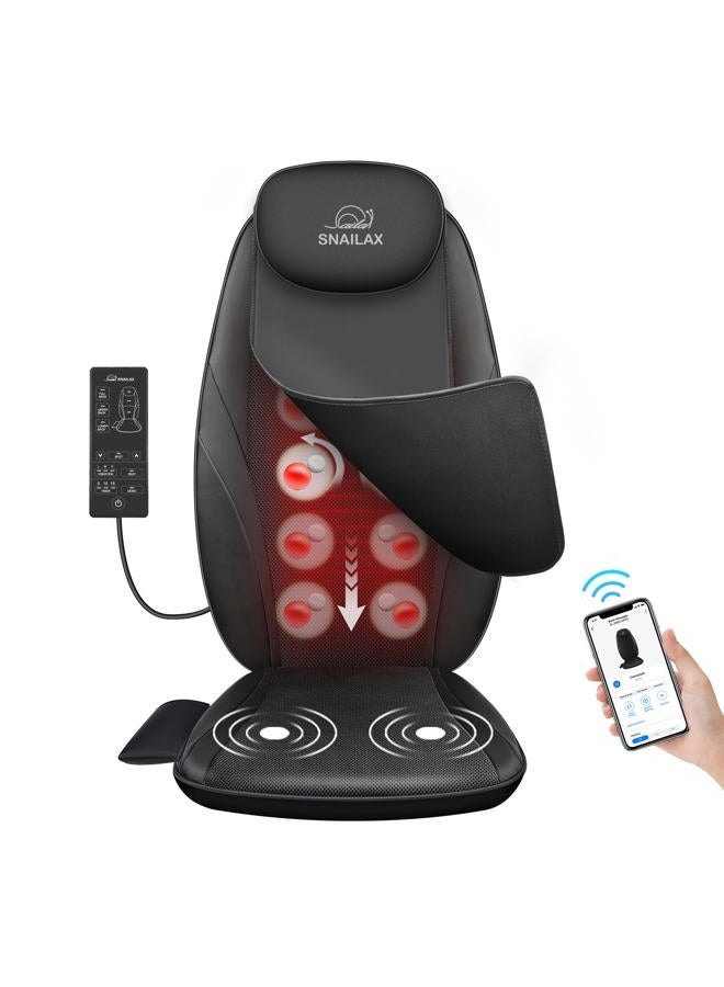Snailax Back Massager with Soothing Heat, Gifts for Men, Women, Electric Deep Tissue Kneading Full Body Massage Chair for Back Pain, Home, Office Use, App Control - Image 1