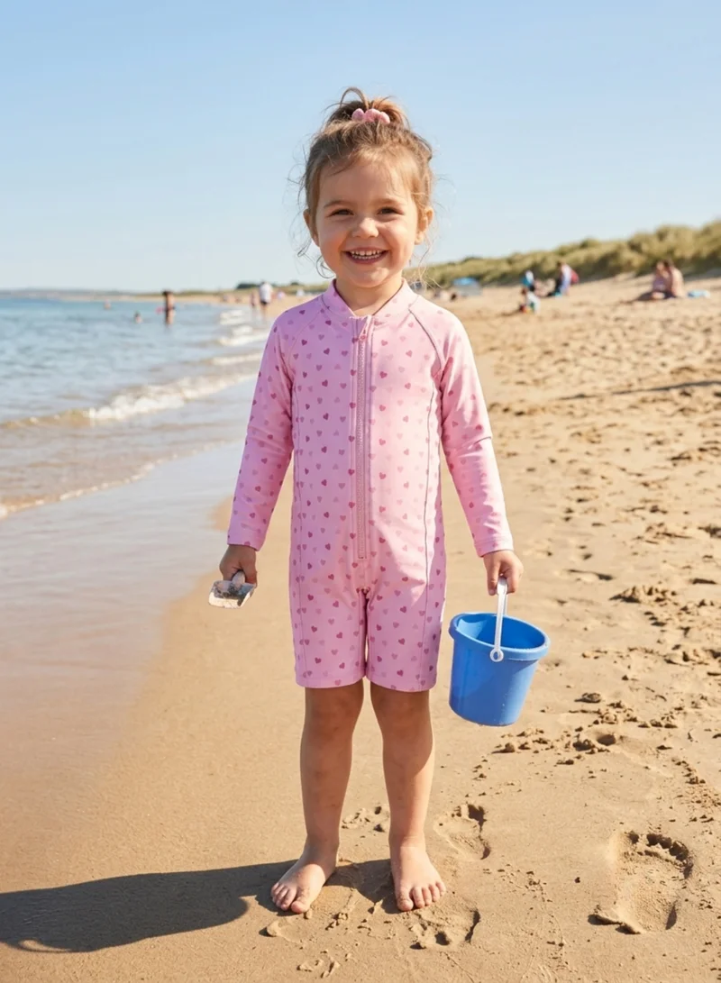 Slipstop  Slipstop Claire Baby Girls One Piece Full Print Swimsuit - Quick Dry UV Sun Protection Swimwear for Women | Best Price UAE