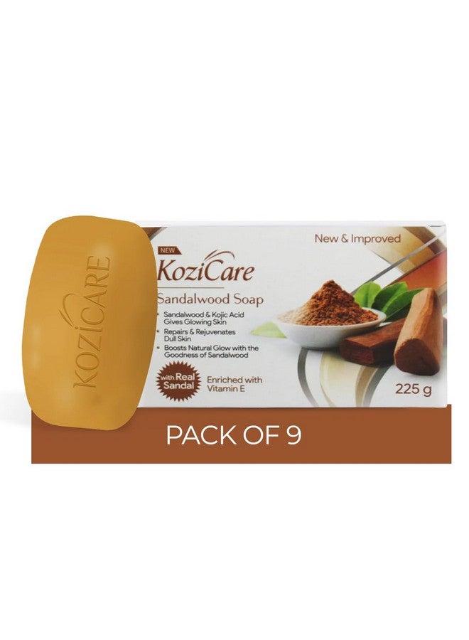 HealthVit Kozicare Kojic Acid Soap & Glutathione Soap | Sandal Soap | Body Tan Removal Soap & Detan Soap | Sandalwood Ghar Ka Soap | Natural Soap | Soaps For Bath | Bath Soap Combo Offers - Pack Of 9 - Image 1