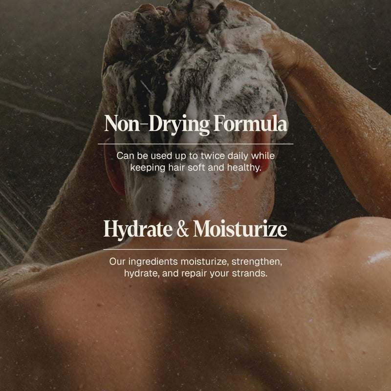 Black Wolf Mens Shampoo for Oily Hair, 12 Fl Oz - Charcoal-Infused Oil Control Shampoo with Moisturizing & Deep Cleansing Formula Hydrates & Nourishes Scalp - Daily Hair Care for Men - Image 5