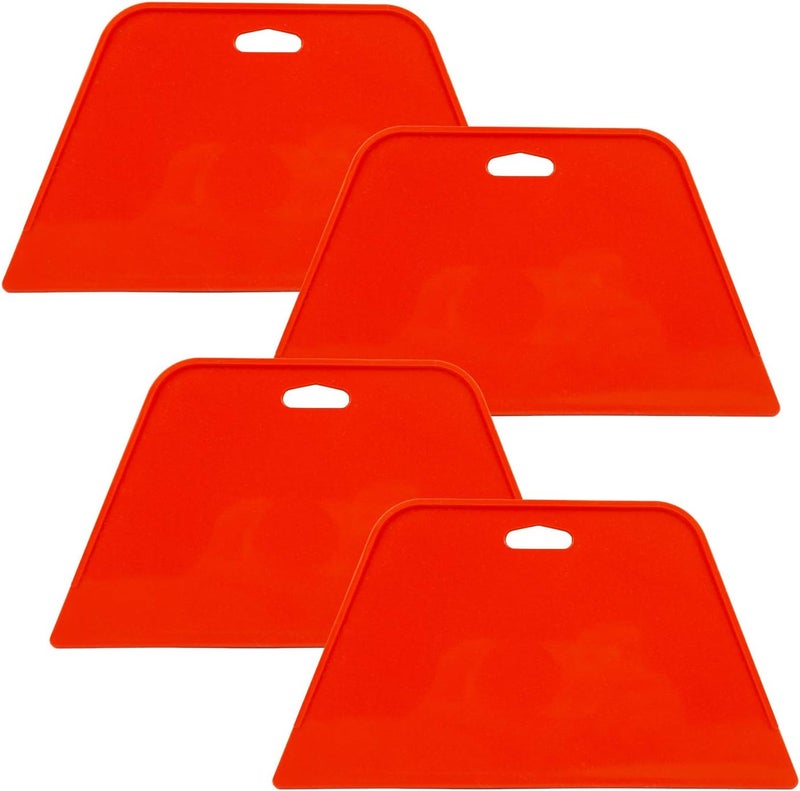 CARTINTS Wallpaper Smoothing Tools Plastic Hard Scraper for Adhesive Wallpaper Contact Paper Application Installing Window Film Craft Vinyl and Painting 4 Pack - Image 1