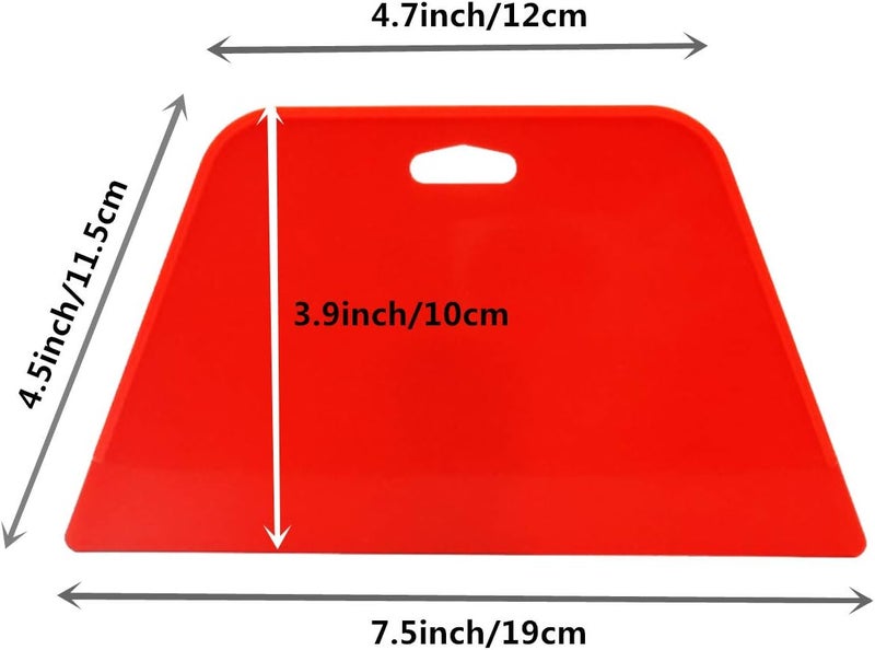 CARTINTS Wallpaper Smoothing Tools Plastic Hard Scraper for Adhesive Wallpaper Contact Paper Application Installing Window Film Craft Vinyl and Painting 4 Pack - Image 3