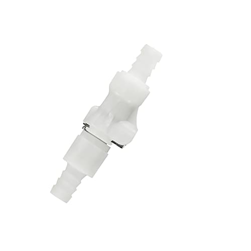 BBTUS 1/4" 3/8" 5/16" Plastic Hose Barb In-Line Quick Connector, Quick Release Vacuum Disconnect Coupling, Shut-Off Valved Insert Tube Quick Connect Fittings (1 Male+ 1 Female)(3/8") - Image 1