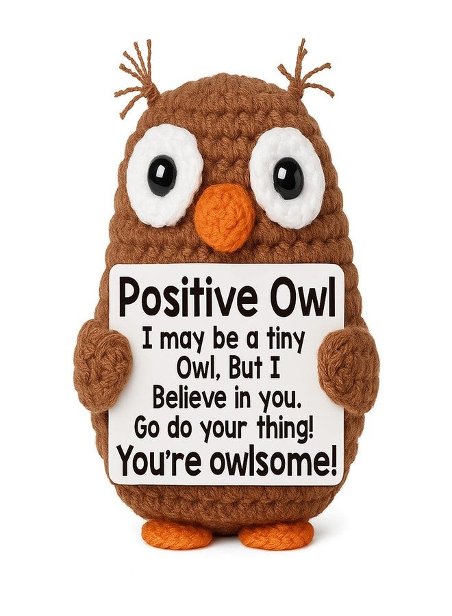 BharatBazaar Crochet Toys, Handmade Owl Crochet Animals, Cute Owl Plush Toy for Home and Office Decor, Emotional Support Animal Toy, Cute Things for Study Table Desk Decoration (8x6 cm, Brown) - Image 1