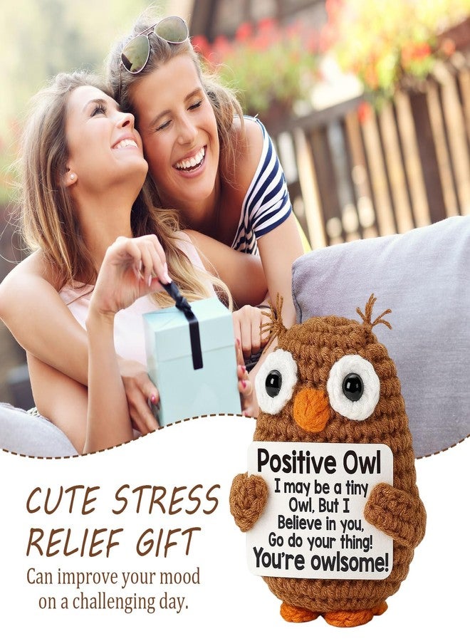 BharatBazaar Crochet Toys, Handmade Owl Crochet Animals, Cute Owl Plush Toy for Home and Office Decor, Emotional Support Animal Toy, Cute Things for Study Table Desk Decoration (8x6 cm, Brown) - Image 5