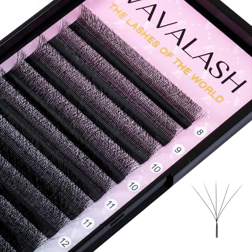 VAVALASH Wshaped Eyelash Extension 5D Premade Fans 007 D Curl Volume Lash Extensions Easy Fanning Lashes Matte Black Volume Premade W LashesW Shaped5D007D11mm - Image 1