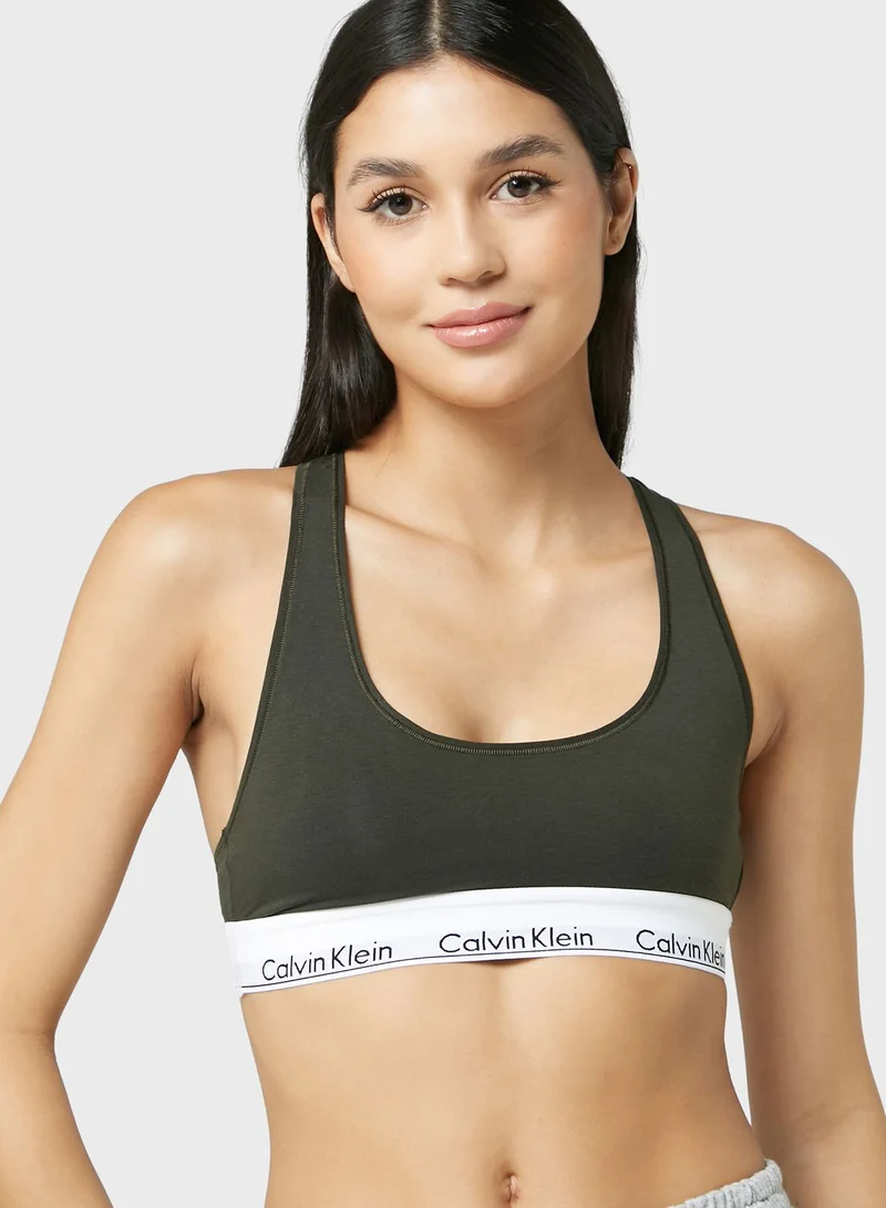 CALVIN KLEIN Strappy Logo Band Bikini Top