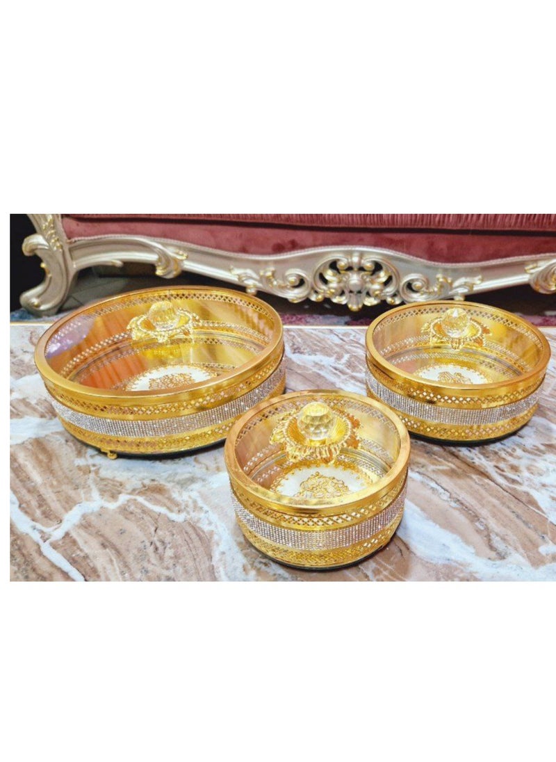 Generic Bonbonniere set of 3 pieces in different sizes Offers chocolate, bonbons and sweets  - Image 3
